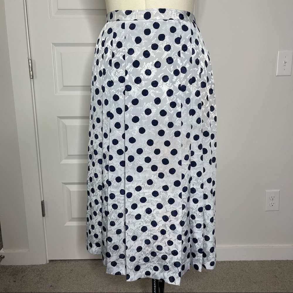 Vintage Givenchy Polka Dot Shimmer Midi Skirt - Picture 4 of 15